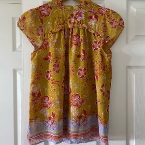 NWT Joie Floral Short Sleeve Blouse